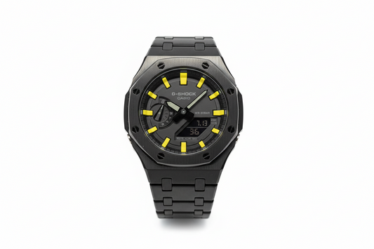 Custom G Shock Mod - GA2100 - Black and yellow edition