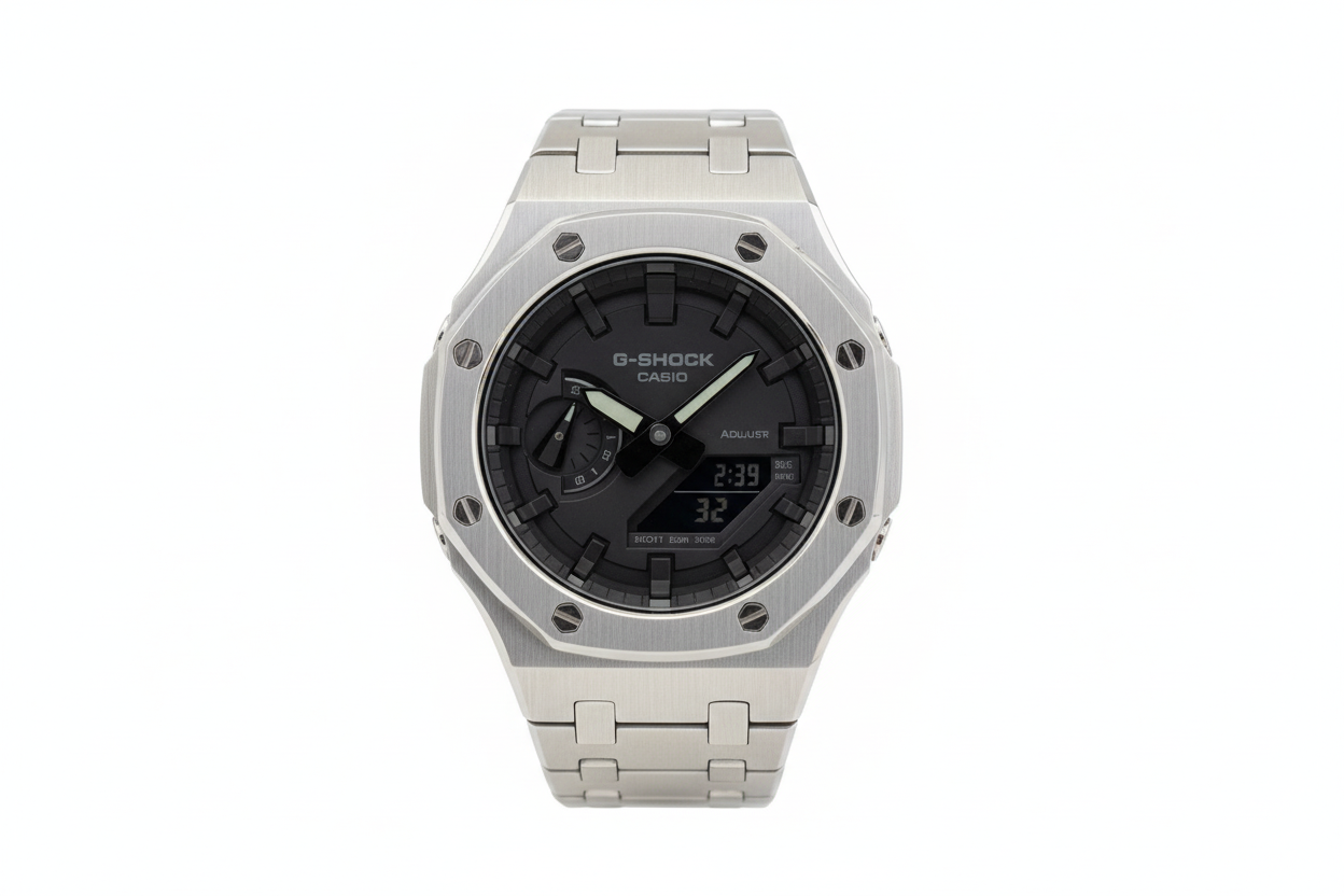 Custom G Shock Mod - Ga2100 - Casioak - Black Dial