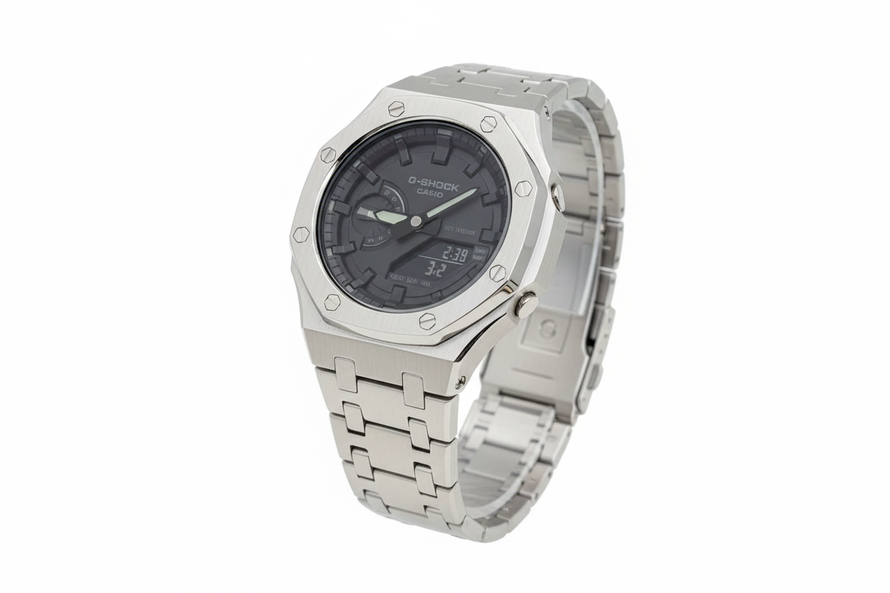 Custom G Shock Mod - Ga2100 - Casioak - Black Dial